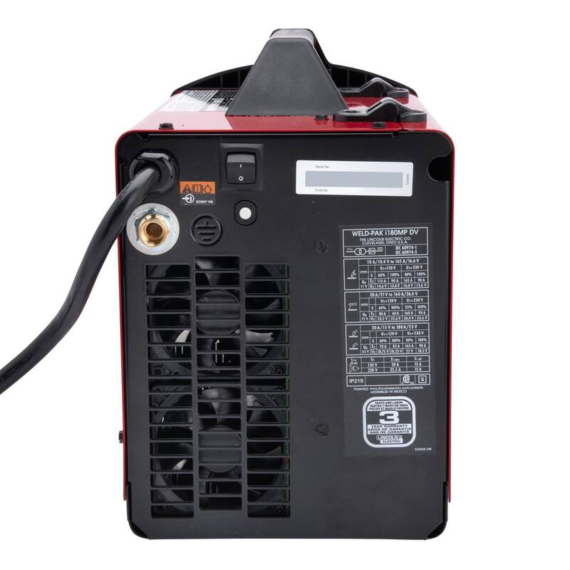 Lincoln Electric 180 Amp Weld-Pak 180i Multi-Process Stick/MIG/Flux-Core/TIG, 120V or 230V with TIG Welding Accessories - K5387-5