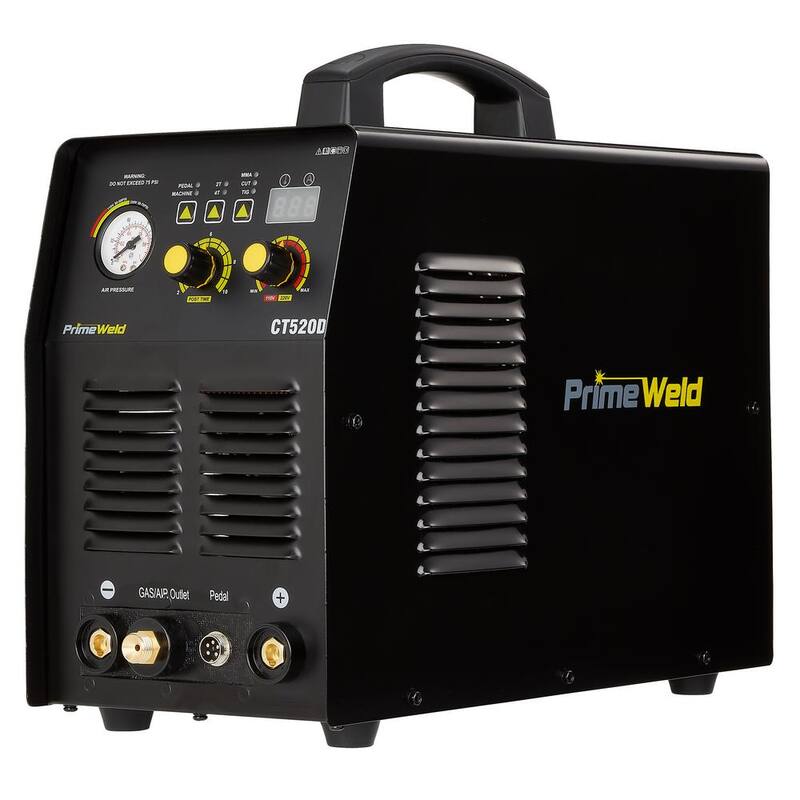 PrimeWeld 50 Amp Plasma Cutter, 200A TIG/Stick Welder Combo Machine 1/2 in. Clean Cut, 110/220-Volt CT520D - CT520D