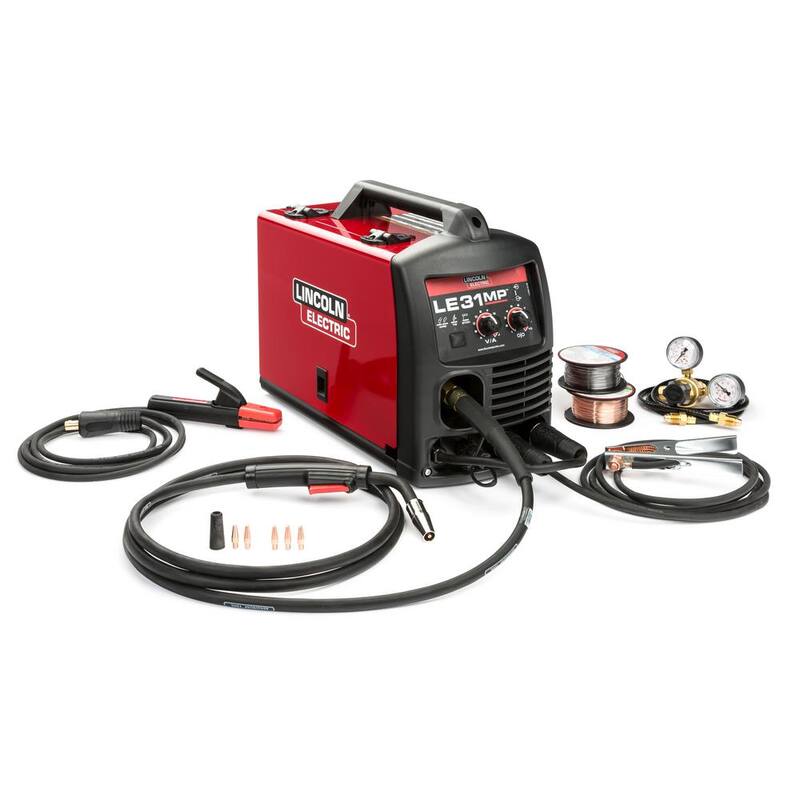 Lincoln Electric 140 Amp LE31MP Multi-Process Stick/MIG/Flux-Core/TIG, 120V, Aluminum Welder with Spool Gun sold separately - K3461-1