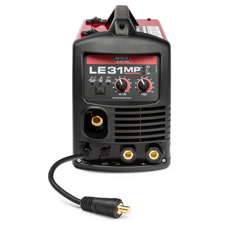 Lincoln Electric 140 Amp LE31MP Multi-Process Stick/MIG/Flux-Core/TIG, 120V, Aluminum Welder with Spool Gun sold separately - K3461-1
