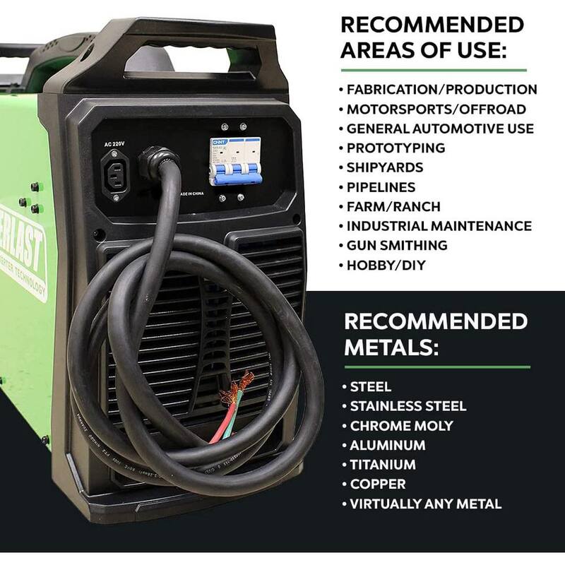 Everlast 250 Amp PowerTIG 250EX IGBT Digital Inverter AC/DC Stick/TIG Welder with High Frequency and Lift TIG Start, 240V - PowerTIG 250EX