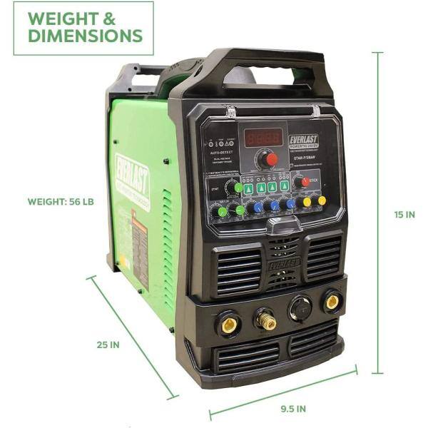 Everlast 200 Amp PowerTIG 200DV IGBT Digital Inverter AC/DC Stick/TIG Welder with High Frequency and Lift TIG Start, 120V/240V - PowerTIG 200DV
