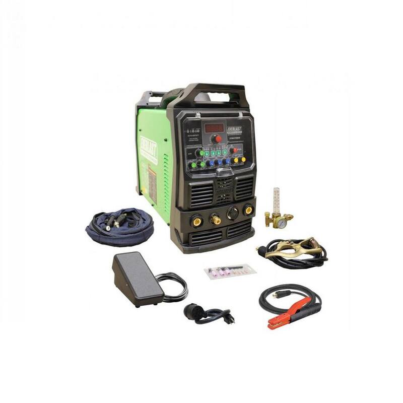Everlast 200 Amp PowerTIG 200DV IGBT Digital Inverter AC/DC Stick/TIG Welder with High Frequency and Lift TIG Start, 120V/240V - PowerTIG 200DV
