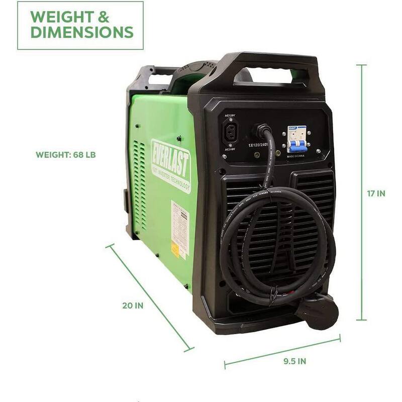 Everlast 200 Amp 110-Volt/220-Volt AC Dual Voltage Input DC MIG/Stick/Plasma Multi-Process Welder/Cutter Combo - Storm 215c