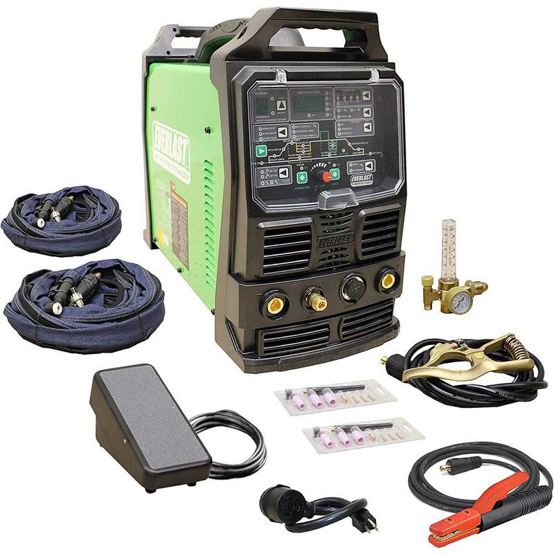 Everlast 250 Amp PowerTIG 255EXT IGBT Digital Inverter AC/DC Stick/TIG Welder with High Frequency and Lift TIG Start, 120V/240V - PowerTIG 255EXT