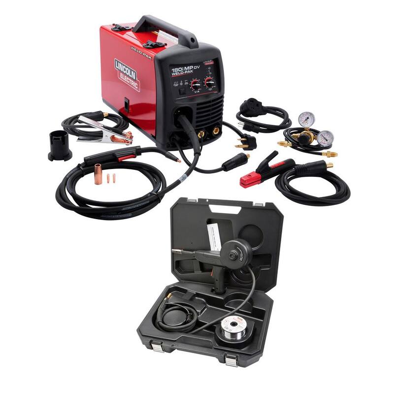 Lincoln Electric 180 Amp Weld-Pak 180i Multi-Process Stick/MIG/Flux-Core/TIG/Aluminum MIG Welder, 120V or 230V with Spool Gun - K5387-6