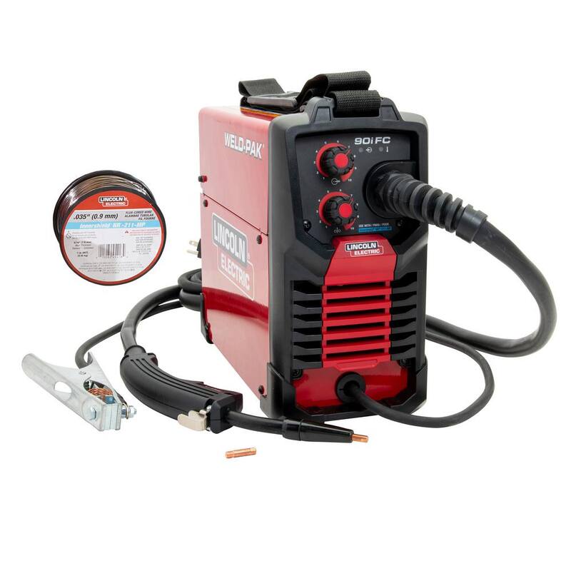 Lincoln Electric WELD-PAK 90i FC Flux-Cored Wire Feeder Welder (No Gas) Kit with 0.035 Flux Core Wire - K5365-35