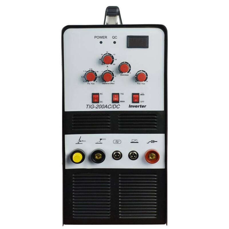 Lotos 200 Amp TIG/Stick Square Wave Inverter Welder with Foot Pedal for Aluminum, Dual Voltage 110/220V - TIG200
