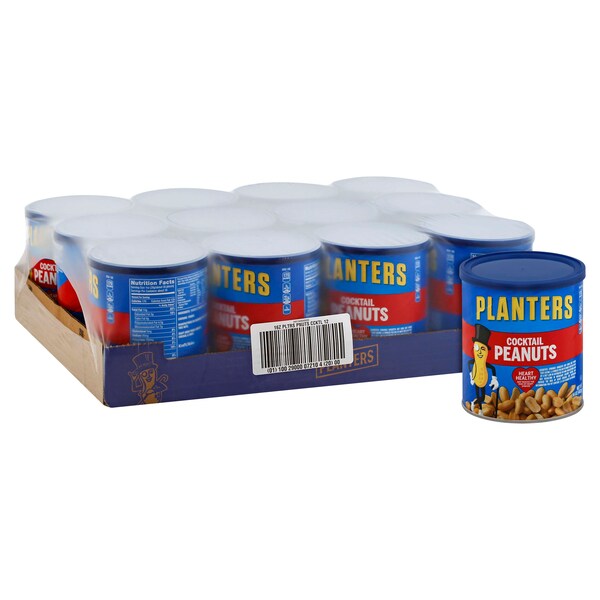 Maní Cacahuate Planters para Coctel 16 oz. Lata, Paquete de 12 - 10029000072104