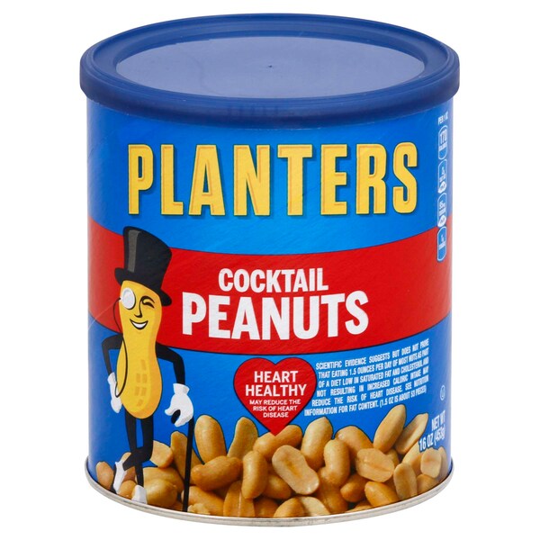 Maní Cacahuate Planters para Coctel 16 oz. Lata, Paquete de 12 - 10029000072104
