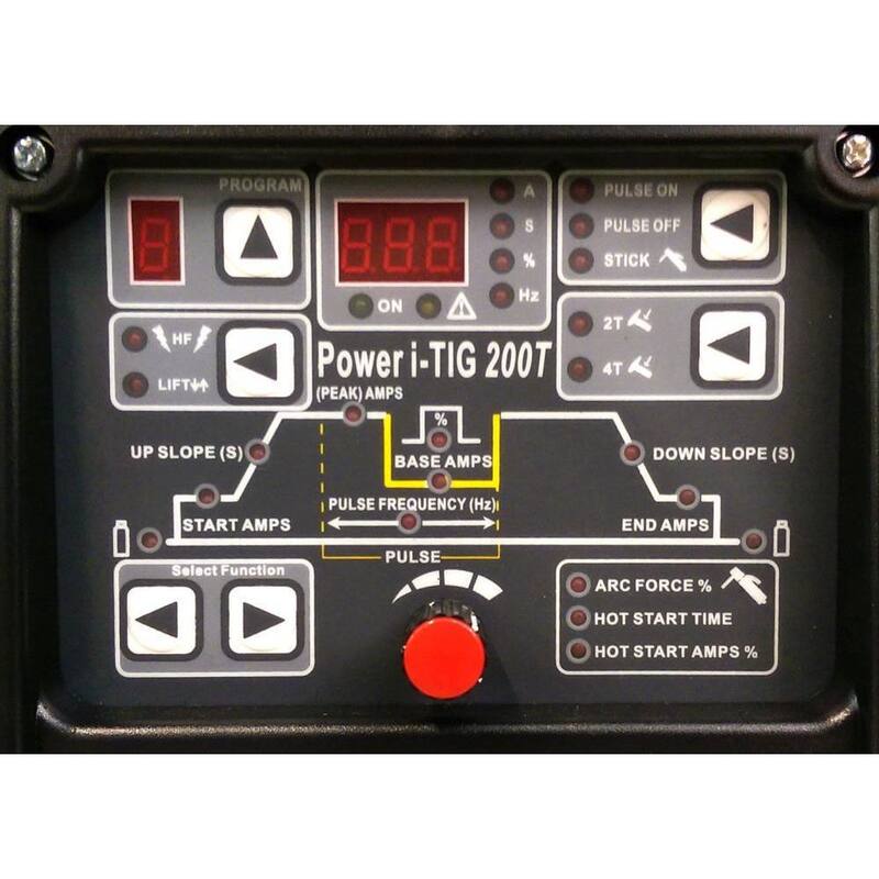Everlast 200 Amp Power i-TIG 200T IGBT Digital Inverter DC Stick/TIG Welder w/ HF and Lift TIG Start, 9 Program Memory, 240V - Poweri-TIG 200T