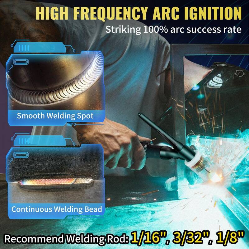 VEVOR 3-in-1 HF TIG ARC Clean Welder 210 Amp Welding Machine with Pulse and Torch - DHJSHHDQXMCMC7DWLV5