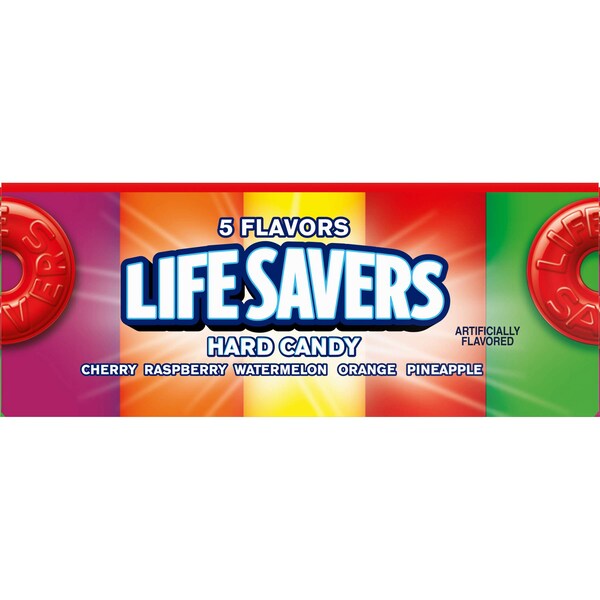 Salvavidas Lifesavers Rol de dulces de cinco sabores 1.14 oz, paquete de 300 - 255770
