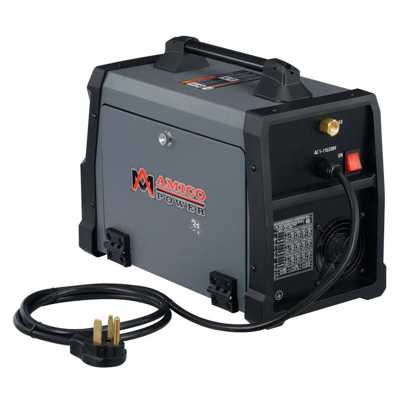 AM AMICO ELECTRIC 165 Amp MIG Wire Feed/Flux Core/TIG Torch/Stick Arc Welder, Weld Aluminum with 2T/4T 110-Volt/230-Volt Welding - MTS-165
