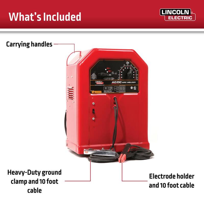 Lincoln Electric 225 Amp AC and 125 Amp DC Arc/Stick Welder AC/DC 225/125, Single Phase, 230V - K1297