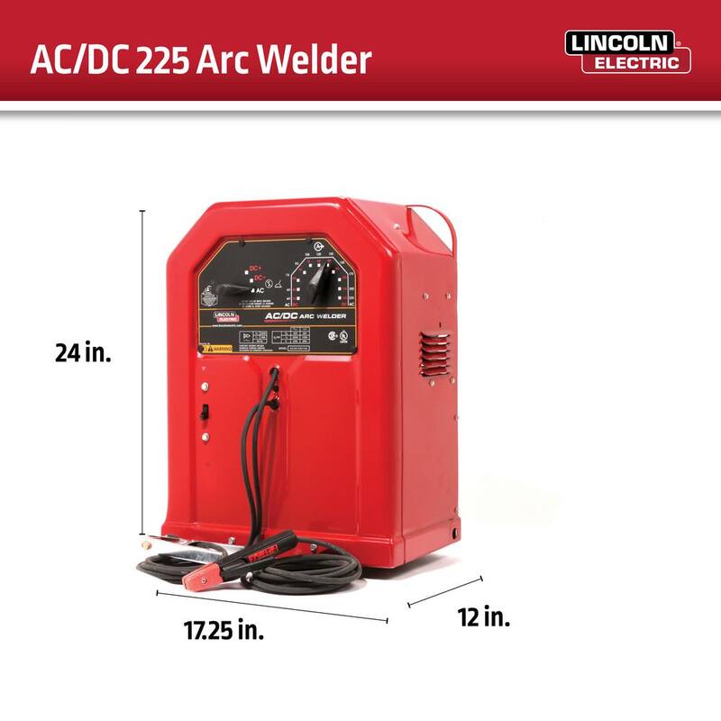 Lincoln Electric 225 Amp AC and 125 Amp DC Arc/Stick Welder AC/DC 225/125, Single Phase, 230V - K1297