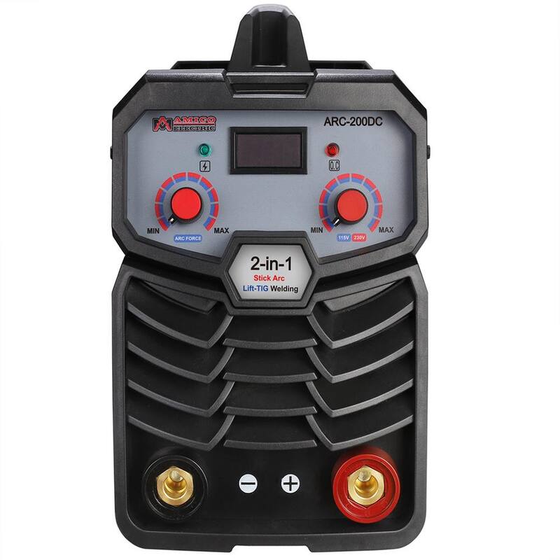 AM AMICO ELECTRIC 200 Amp Stick Lift-TIG Arc Combo DC Welder, 100-Volt to 250-Volt Voltage, 80% Duty Cycle, Compatible with All Electrodes - ARC-200