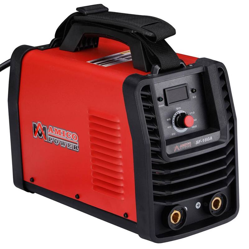 AM AMICO ELECTRIC 160 Amp Stick Arc MMA DC Welder, 110-Volt and 230-Volt Dual Voltage IGBT Digital Inverter Welding Machine - SF-160A