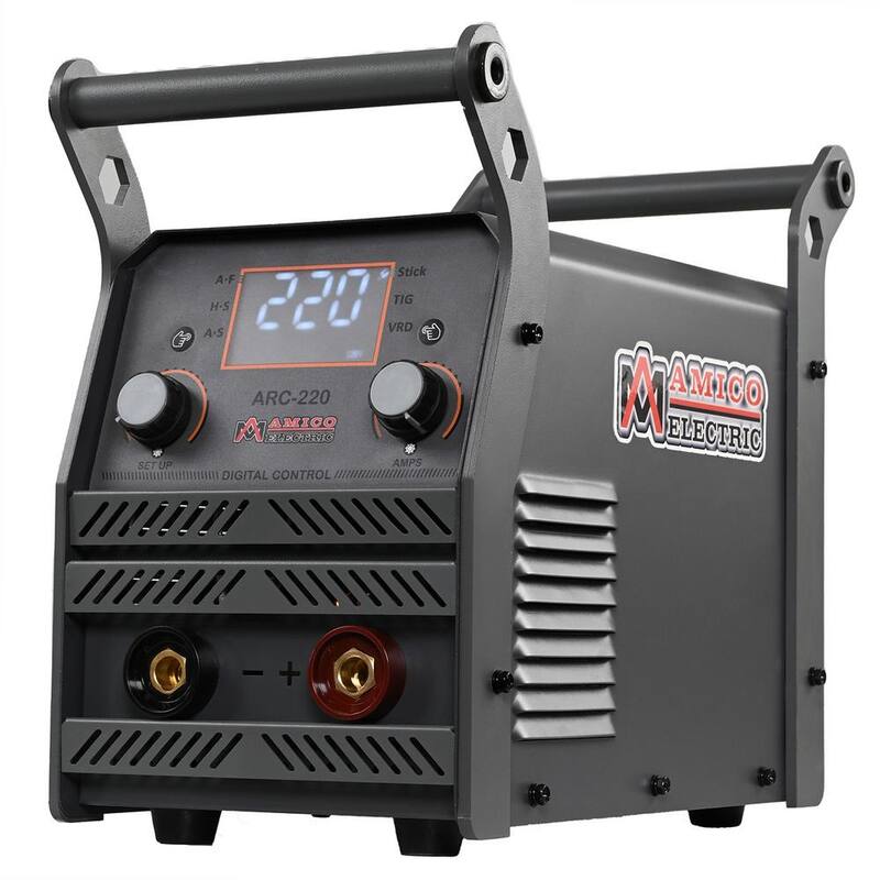 AM AMICO ELECTRIC 220 Amp Stick Arc Lift-TIG DC Welder, 100-250V Wide Voltage, Industrial design 80% Duty Cycle. - ARC-220
