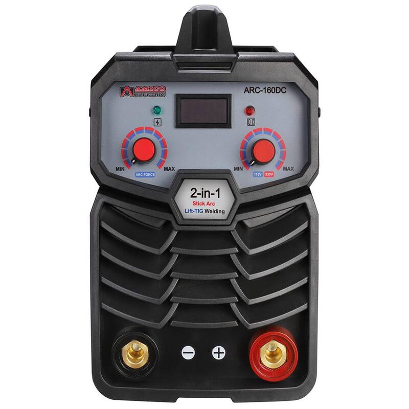 AMICO POWER ARC-160DC, 160 Amp Stick Arc Lift-TIG Inverter Welder, 80% Duty Cycle, 100-250V Wide Voltage, Compatible all Electrodes - ARC-160DC