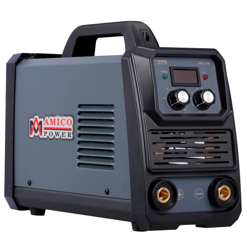 AM AMICO ELECTRIC 180 Amp Stick Lift-TIG Arc Combo DC Welder, 100-Volt to 250 Volt Voltage, 80% Duty Cycle, Compatible with all Electrodes - ARC-180