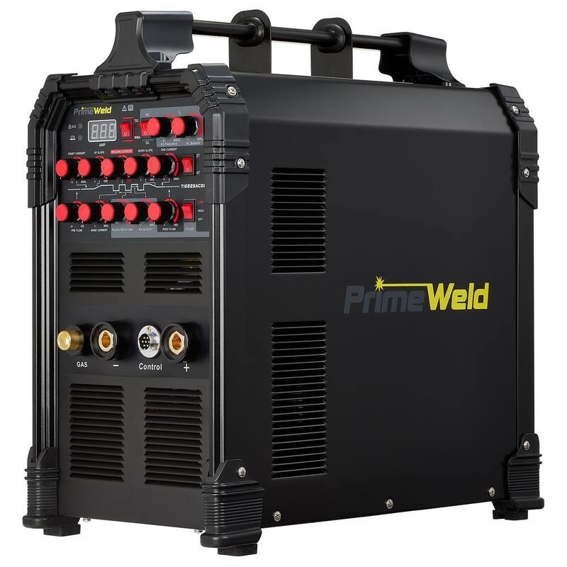 PrimeWeld TIG225X AC/DC Tig Stick Welder with CK17 Torch, Regulator Weld Aluminum 110/220 Pulse Welder - TIG225X
