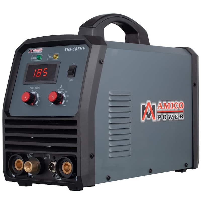 AM AMICO ELECTRIC 180 Amp TIG Stick Arc DC Inverter Welder with 95-Volt to 260-Volt Wide Voltage Welding, 80% Duty Cycle - TIG-185HF