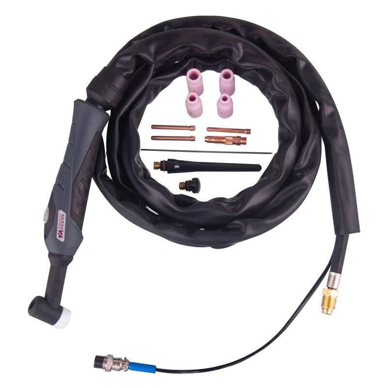AMICO POWER 225-Amp Pro. HF-TIG Arc Stick DC Inverter Welder, 100% Start, 80% Duty Cycle, 100-Volt to 250-Volt Wide Voltage Welding - TIG-225HF