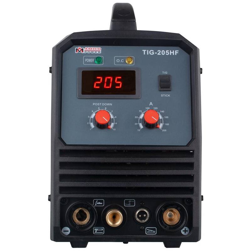 AM AMICO ELECTRIC 205 Amp TIG Stick Arc DC Inverter Welder with 95-Volt to 260-Volt Wide Voltage Welding, 80% Duty Cycle - TIG-205HF