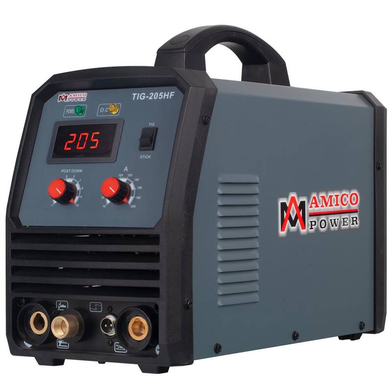 AM AMICO ELECTRIC 205 Amp TIG Stick Arc DC Inverter Welder with 95-Volt to 260-Volt Wide Voltage Welding, 80% Duty Cycle - TIG-205HF