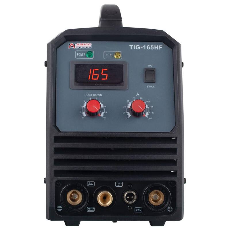 AM AMICO ELECTRIC 160 Amp TIG Stick Arc DC Inverter Welder with 95-Volt to 260-Volt Wide Voltage Welding, 80% Duty Cycle - TIG-165HF
