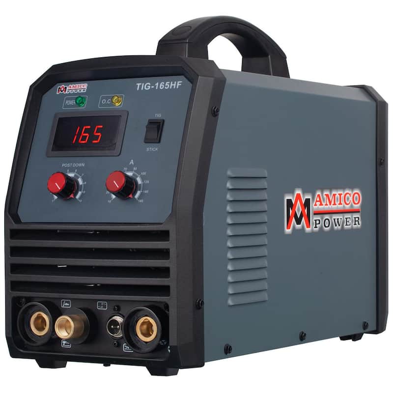 AM AMICO ELECTRIC 160 Amp TIG Stick Arc DC Inverter Welder with 95-Volt to 260-Volt Wide Voltage Welding, 80% Duty Cycle - TIG-165HF