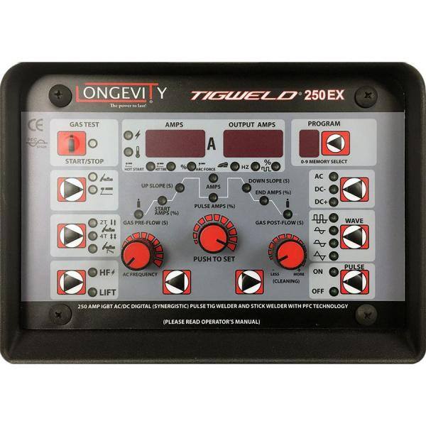Longevity Tigweld 250EX 250 Amp TIG Welder with Synergistic Controls - 444528