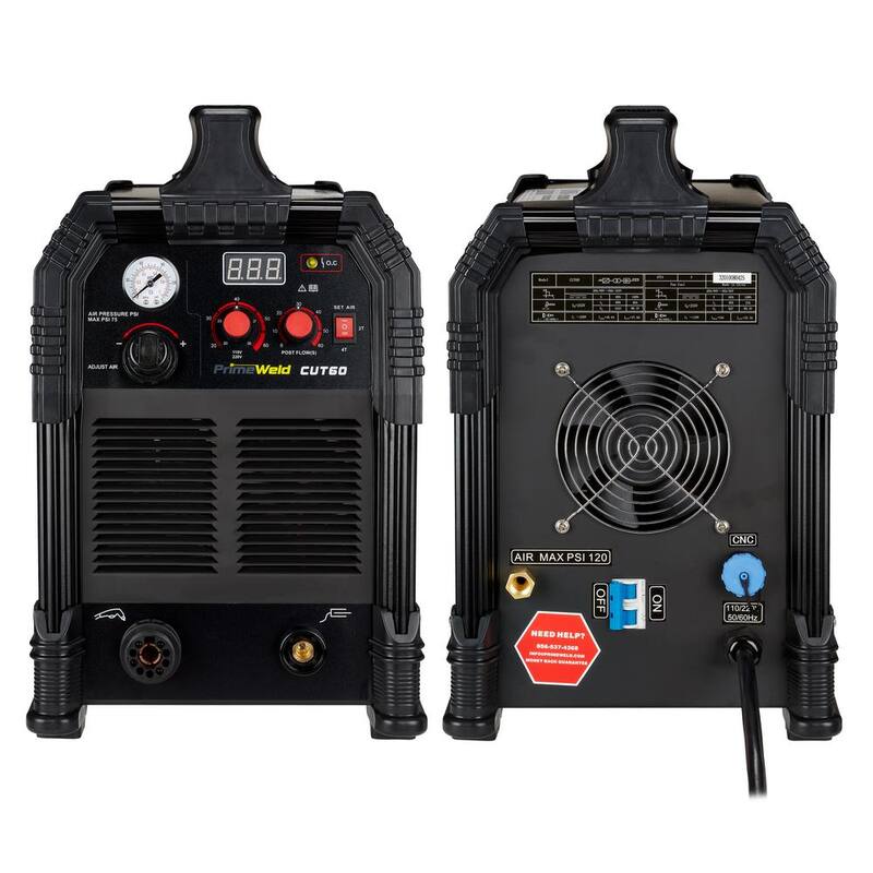 CUT60 60 Amp Pilot Arc Plasma Cutter 3/4 in. Clean Cut 110/220-Volt DC Cutting Machine CNC Ready 20 ft. Torch Blowback Start - CUT60