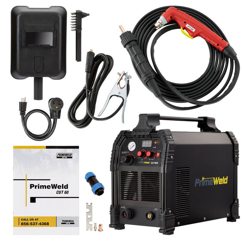 CUT60 60 Amp Pilot Arc Plasma Cutter 3/4 in. Clean Cut 110/220-Volt DC Cutting Machine CNC Ready 20 ft. Torch Blowback Start - CUT60