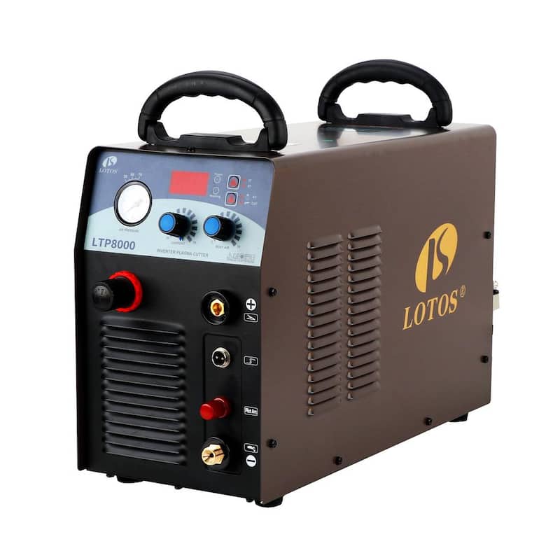 Lotos 80 Amp Non-Touch Pilot Arc IGBT Inverter Plasma Cutter for Metal, 220V, 1 inch Clean Cut - LTP8000