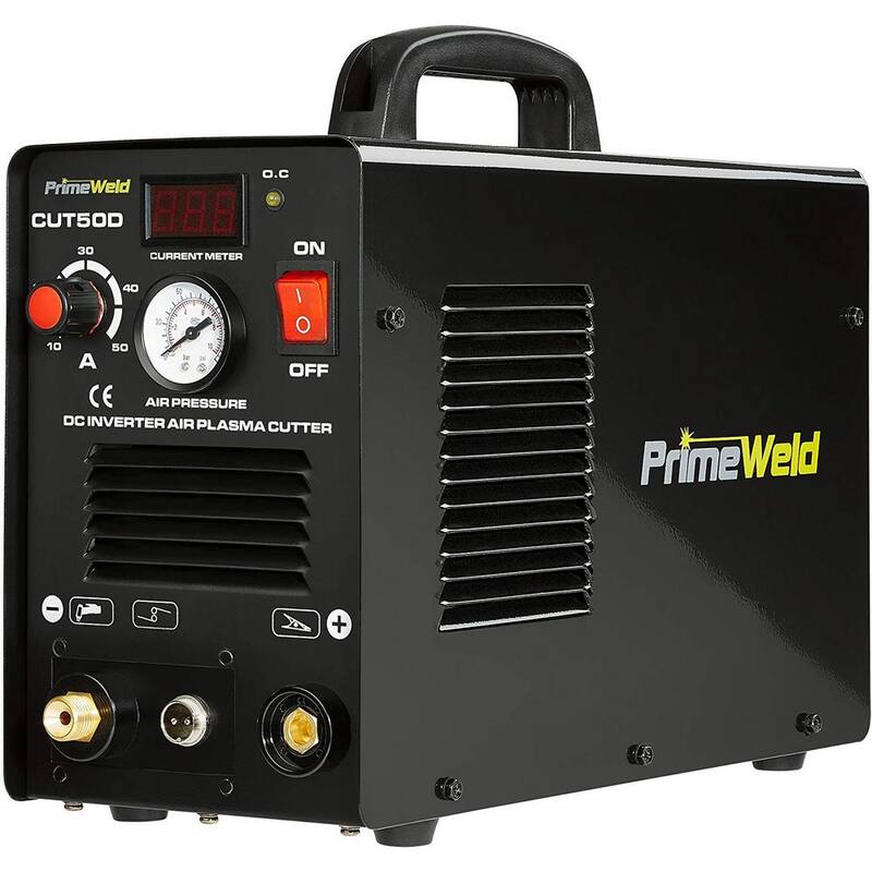 PrimeWeld 50 Amp Plasma Cutter 1/2 in. Clean Cut 110-Volt/220-Volt DC Cutting Machine - CUT50