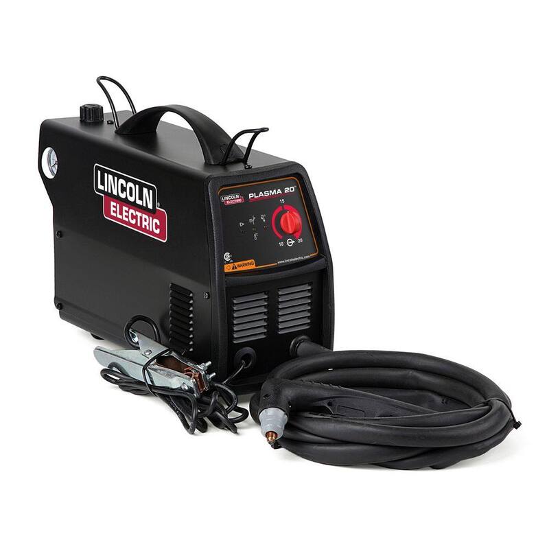 Lincoln Electric 115-Volt 20 Amp P20 Single Phase Plasma Cutter for Cutting up to 1/4 in. Steel, 9-1/2 ft. Torch Reach and 8 ft. Ground - K2820-1