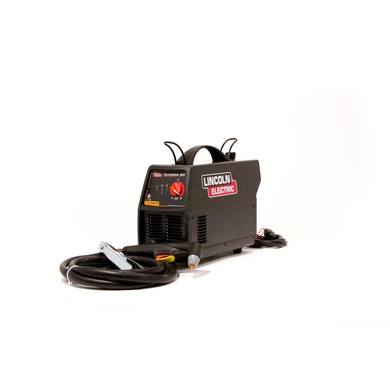 Lincoln Electric 115-Volt 20 Amp P20 Single Phase Plasma Cutter for Cutting up to 1/4 in. Steel, 9-1/2 ft. Torch Reach and 8 ft. Ground - K2820-1