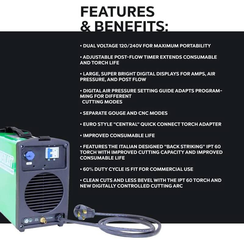 Everlast 50 Amp PowerPlasma 52i IGBT Inverter Plasma Cutter with 15/16 in. Maximum Cutting Capability, Dual Voltage - PowerPlasma52i