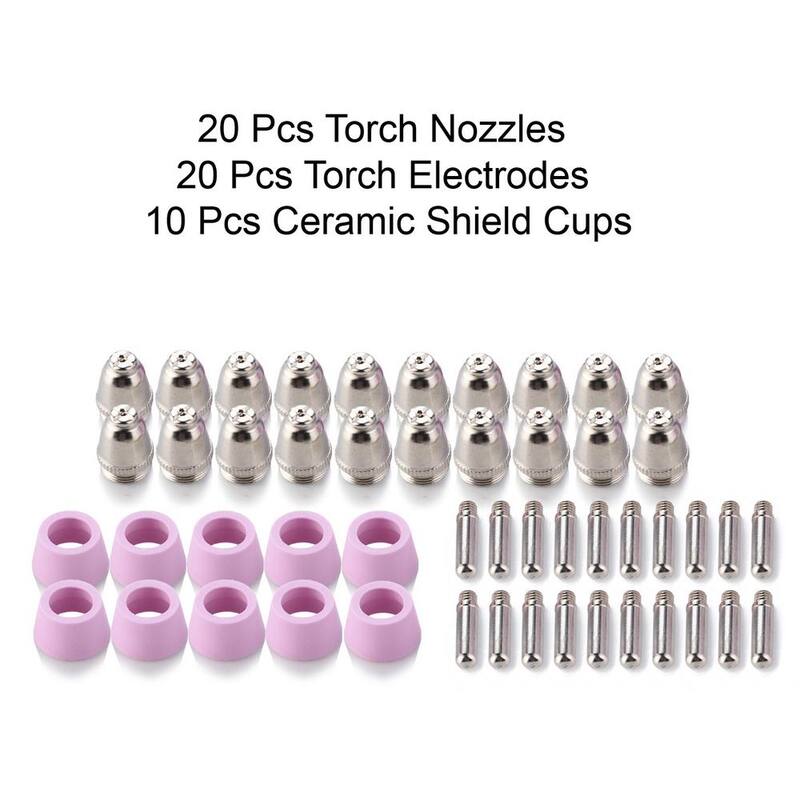 AMICO POWER 50 Amp - 60 Amp Plasma Cutter Consumable Set, Use for CUT-50 CUT-60 APC-50 APC-60 CUT-55M and CTS-200 - CUT50-G50