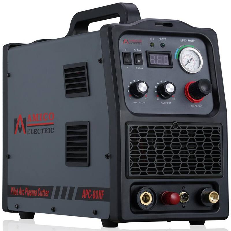 AMICO POWER APC-80HF, 80 Amp Non-touch Pilot Arc Inverter Plasma Cutter, 230-Volt, 1-1/4 in. Clean Cut, 80% Duty Cycle - APC-80HF