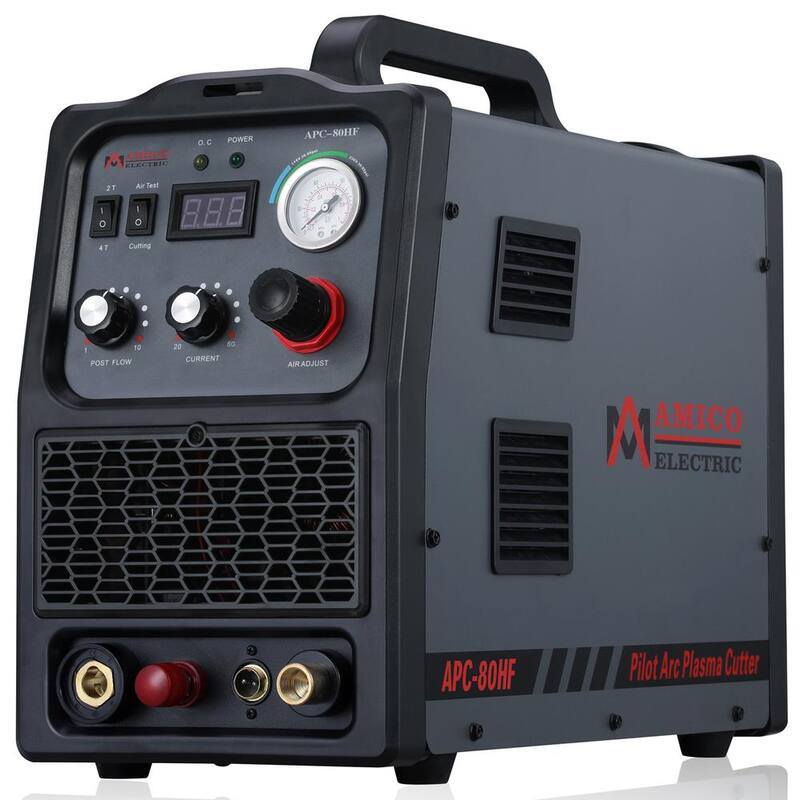 AMICO POWER APC-80HF, 80 Amp Non-touch Pilot Arc Inverter Plasma Cutter, 230-Volt, 1-1/4 in. Clean Cut, 80% Duty Cycle - APC-80HF
