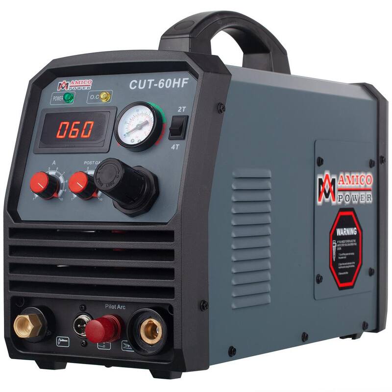 AMICO POWER 60 Amp 95-Volt to 260-Volt Wide Voltage Non-Touch Pilot Arc Plasma Cutter with 4/5 in. Clean Cut Cutting Machine - CUT-60HF
