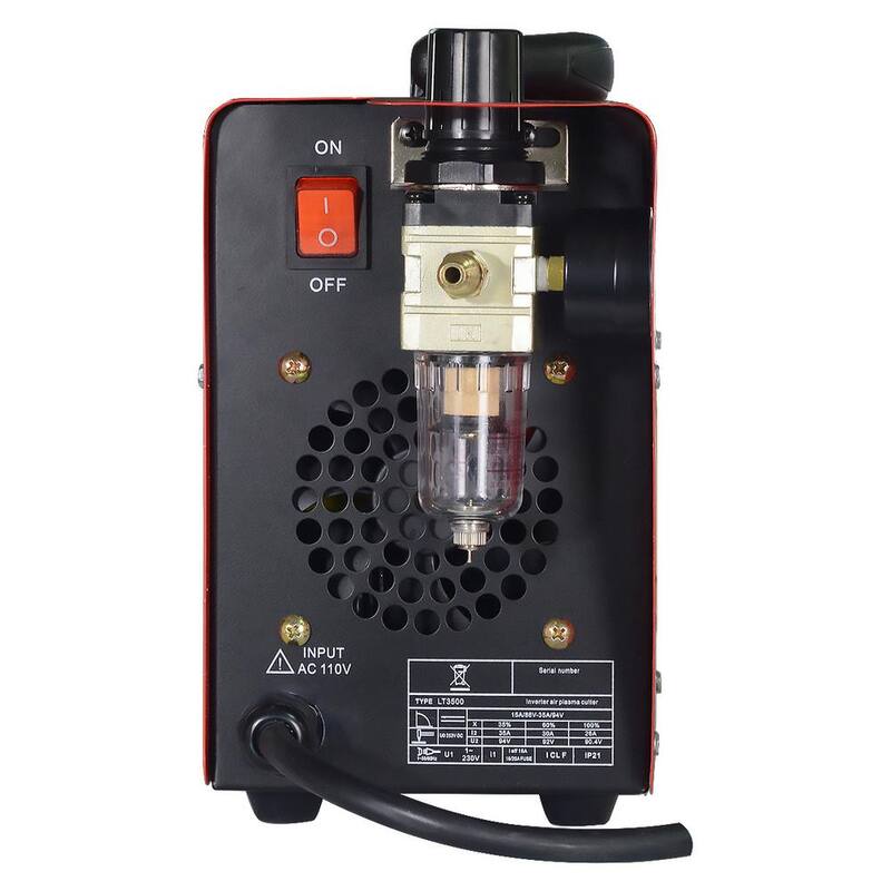 Lotos 35 Amp Compact Inverter Plasma Cutter for Metal, 110V/120V Standard Wall Plug, 2/5 inch Clean Cut - LT3500