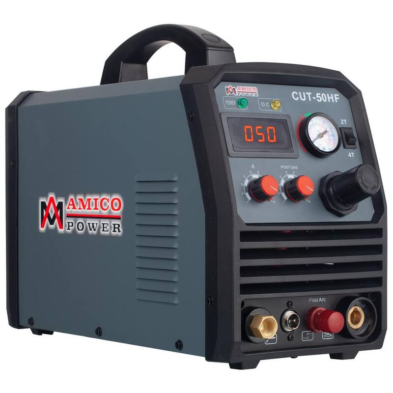 AMICO POWER 50 Amp 95-Volt to 260-Volt Wide Voltage Non-Touch Pilot Arc Plasma Cutter with 3/5 in. Clean Cut Cutting Machine - CUT-50HF
