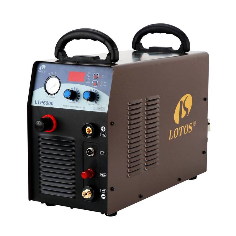 Lotos 60 Amp Non-Touch Pilot Arc IGBT Inverter Plasma Cutter for Metal, 220V, 3/4 Inch Clean Cut - LTP6000
