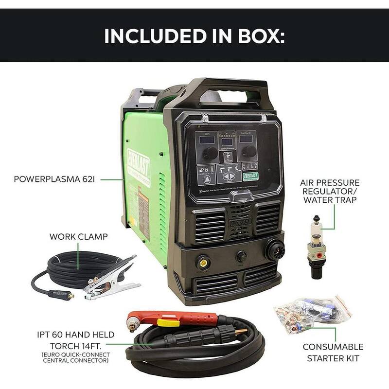 Everlast 60 Amp PowerPlasma 62i IGBT Inverter Plasma Cutter with 1.25 in. Maximum Cutting Capability, 240-Volt - PowerPlasma62i