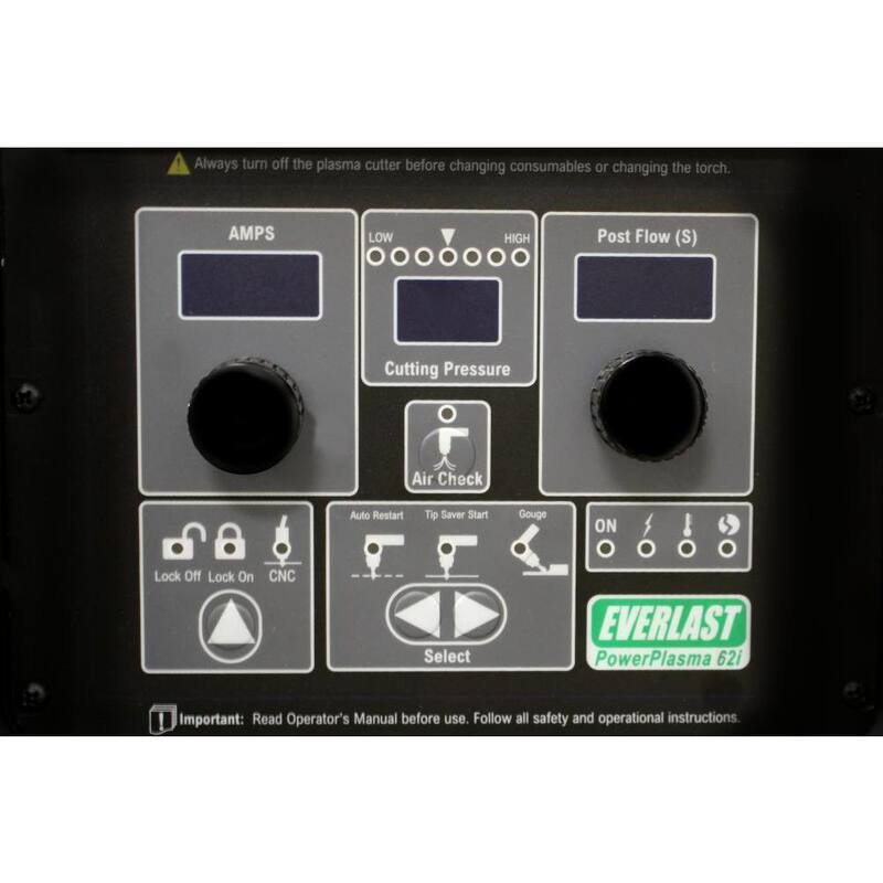 Everlast 60 Amp PowerPlasma 62i IGBT Inverter Plasma Cutter with 1.25 in. Maximum Cutting Capability, 240-Volt - PowerPlasma62i