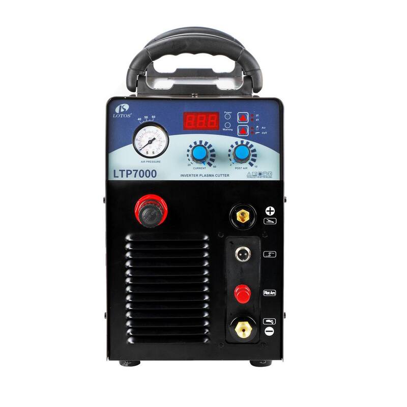 Lotos 70 Amp Non-Touch Pilot Arc IGBT Inverter Plasma Cutter for Metal, 220V, 7/8 Inch Clean Cut - LTP7000